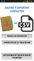 Guardar / Exportar contactos Poster