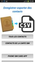 Enregistrer/Exporter Contacts Affiche