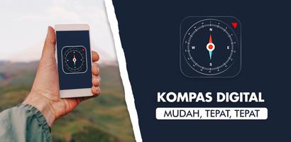 Peta kompas kiblat: kompas GPS penulis hantaran