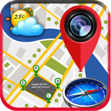 GPS Map Camera & Compass ícone