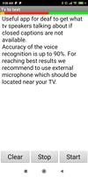 TV audio/speech to text for de capture d'écran 2