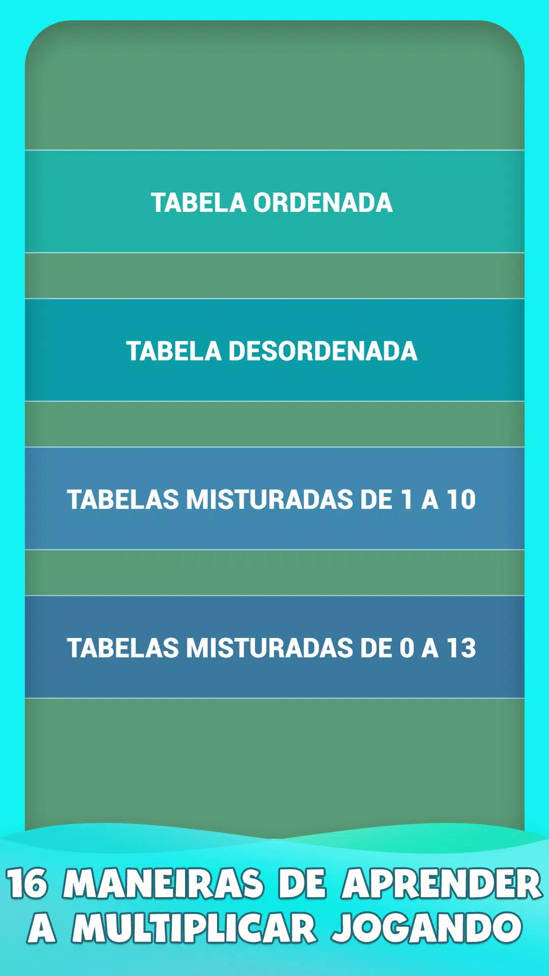 Aprendendo a tabuada de multiplicação de 9 jogando