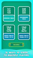 Multiplication tables games poster