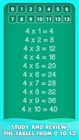 Multiplication tables games স্ক্রিনশট 1