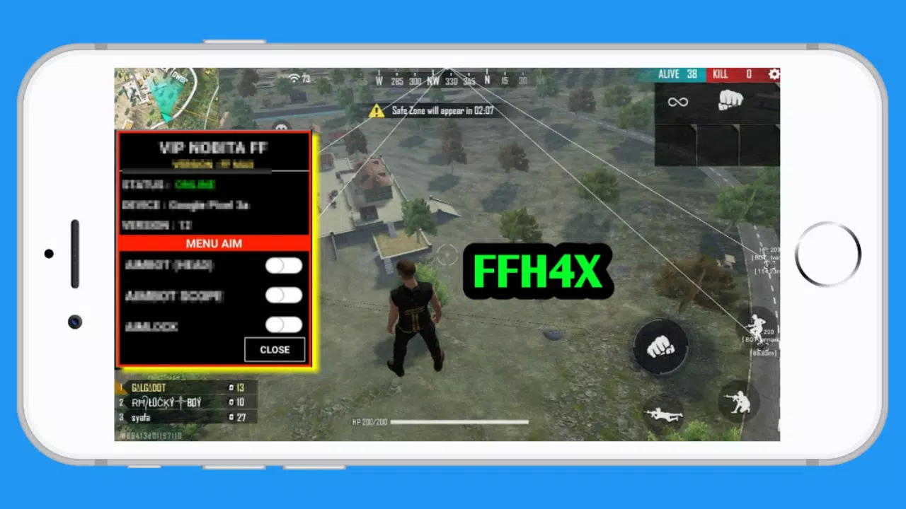 ffh4x mod menu fire hack ff APK for Android Download