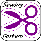 Easy sewing step by step. Basic sewing icon