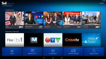 Bell Fibe TV app dashboard penulis hantaran