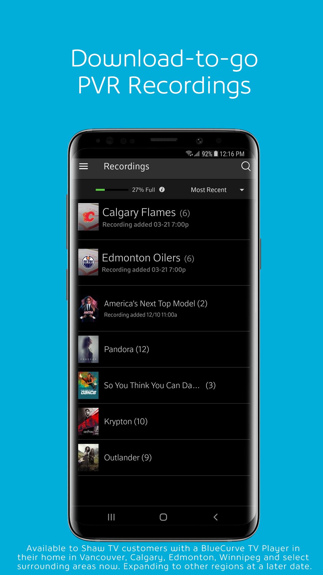 Shaw BlueCurve TV for Android - APK Download - 