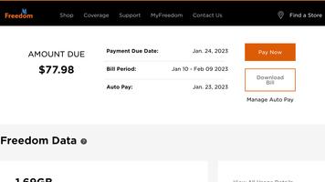Freedom Mobile My Account ảnh chụp màn hình 2