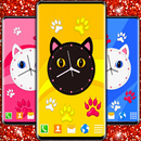 Cute Kitty Clock Wallpaper APK