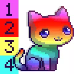 Descargar XAPK de Gato Color By Number: Pixel Art Gato