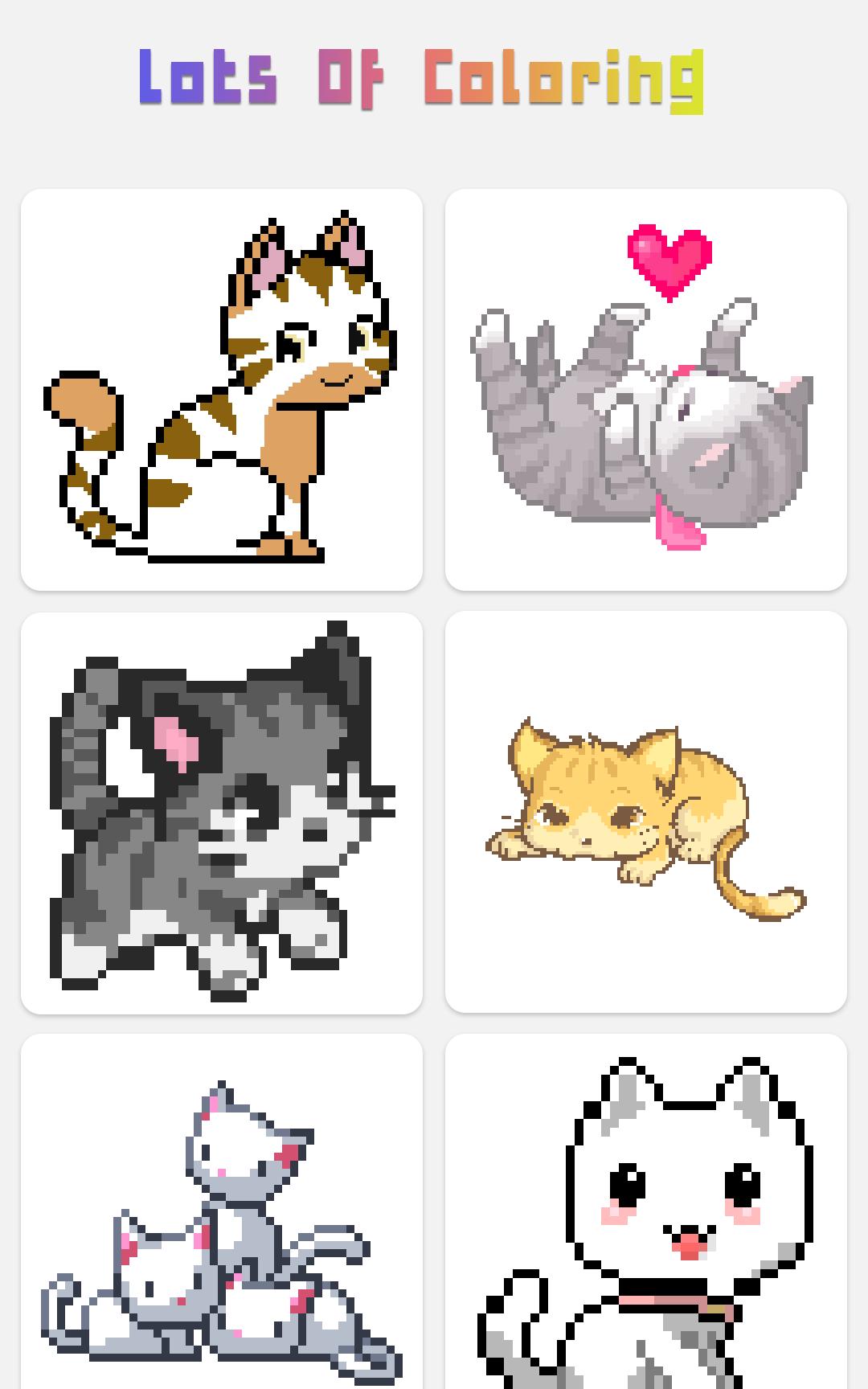 Katze Color By Number: Pixel Art Katze APK für Android herunterladen