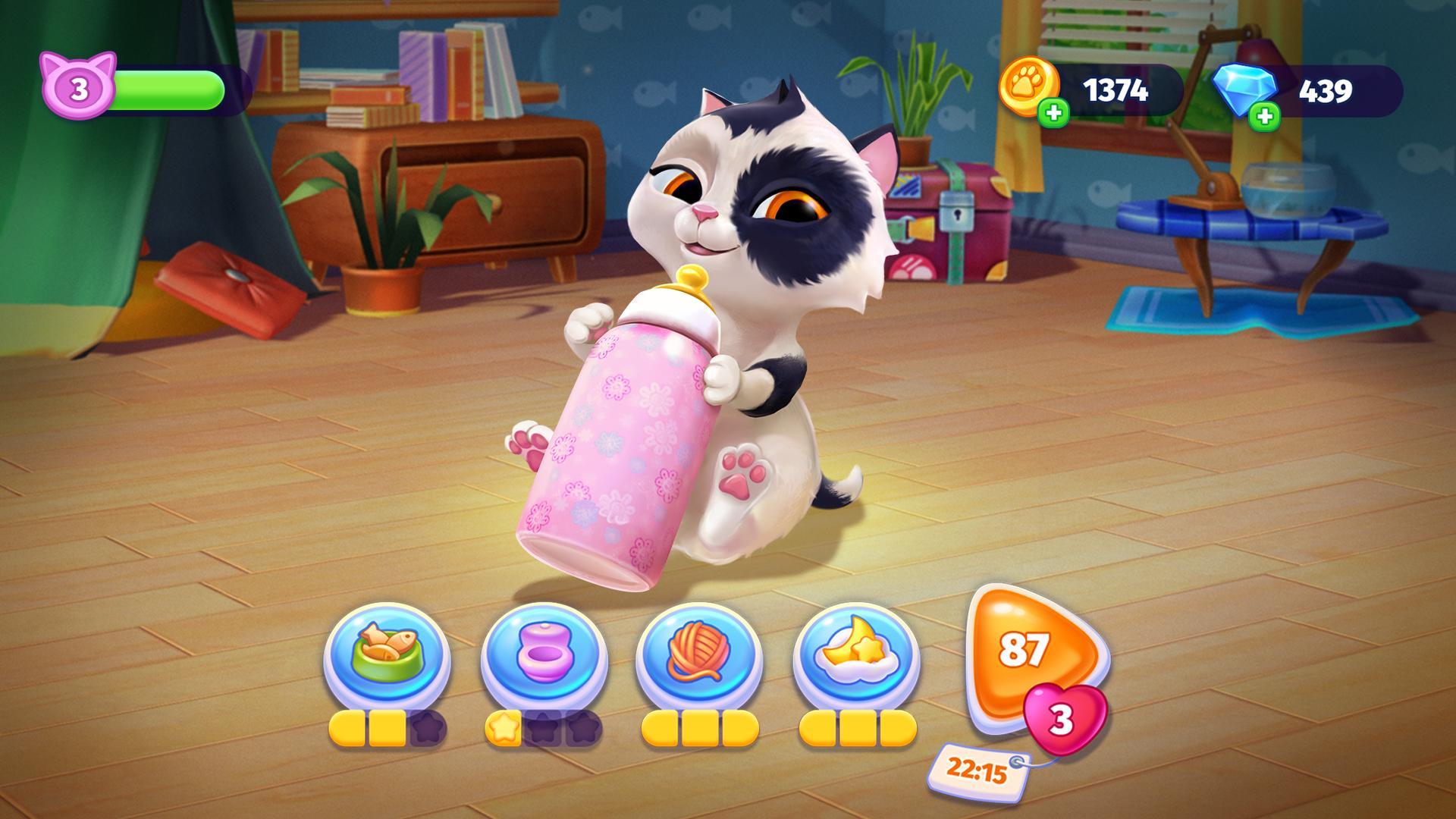 My Cat Virtual Pet Tamagotchi kitten simulator untuk Android Muat Turun APK