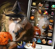 Thème de chat d&#39;Halloween capture d'écran 1