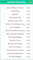 Catholic Philosophy Audio Lectures (Free) تصوير الشاشة 1