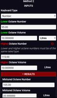 Fuel Octane Rating MixBlend Ca screenshot 2