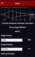 Two 2 Stroke Exhaust Expansion Chamber Calculator اسکرین شاٹ 1