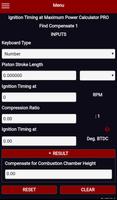 Ignition Timing at Maximum Power Calculator PRO screenshot 1