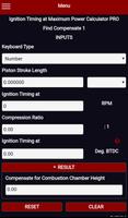 Ignition Timing at Maximum Power Calculator PRO ภาพหน้าจอ 1