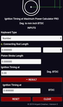 Ignition Timing at Maximum Power Calculator PRO 截图 4
