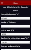 Ideal Four 4 Stroke Valve Size Calculator স্ক্রিনশট 1