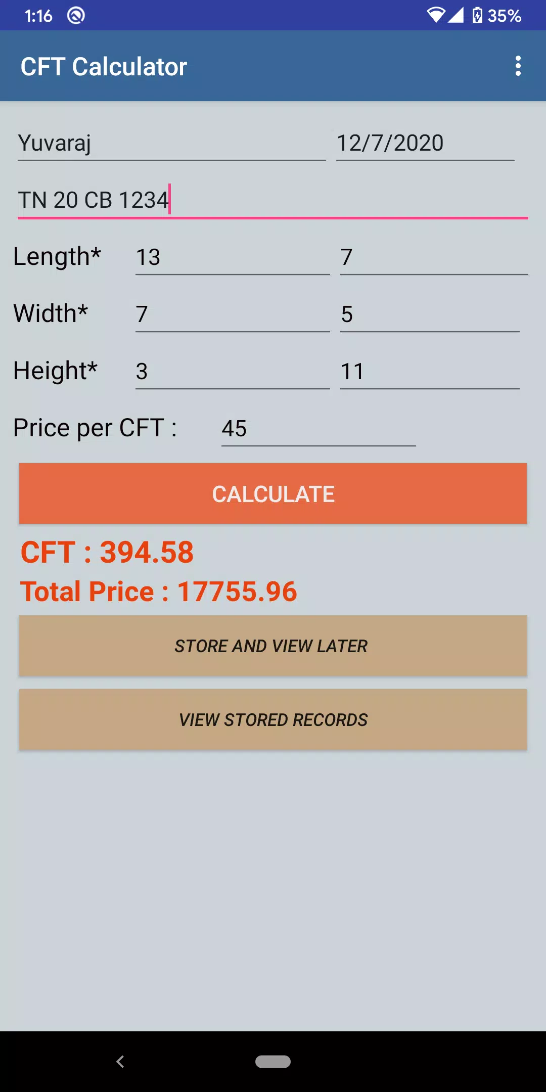 CFT calculator - cubic feet APK for Android Download