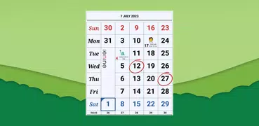 Monthly Calendar & Holiday