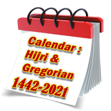 Hijri And Gregorian Calendar 1442 - 2021 simgesi