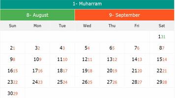 Hijri And Gregorian Calendar 1442 - 2021 captura de pantalla 1