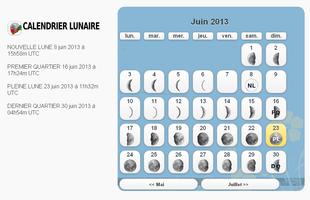 برنامه‌نما Calendrier Lunaire Simple عکس از صفحه
