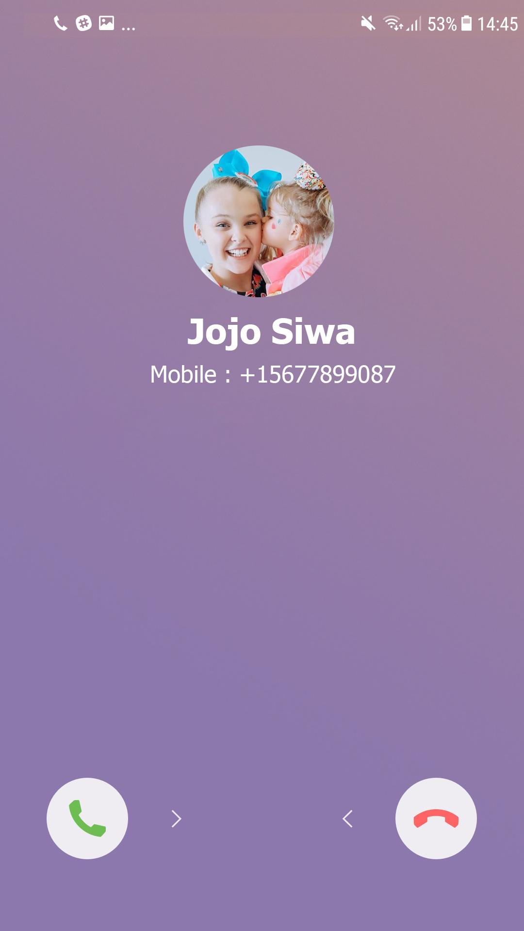 Video Call From Jojo Siwa For Android Apk Download - roblox id jojo siwa