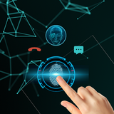 Fingerprint style call screen theme, caller ID icono