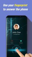 Fingerprint style call screen theme, caller ID 海報