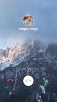 S8 style call screen theme, full screen caller ID Affiche