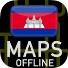 🌏 GPS Maps of Cambodia: Offline Map icône