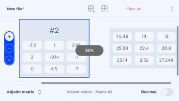 برنامه‌نما Matrix math calculator عکس از صفحه