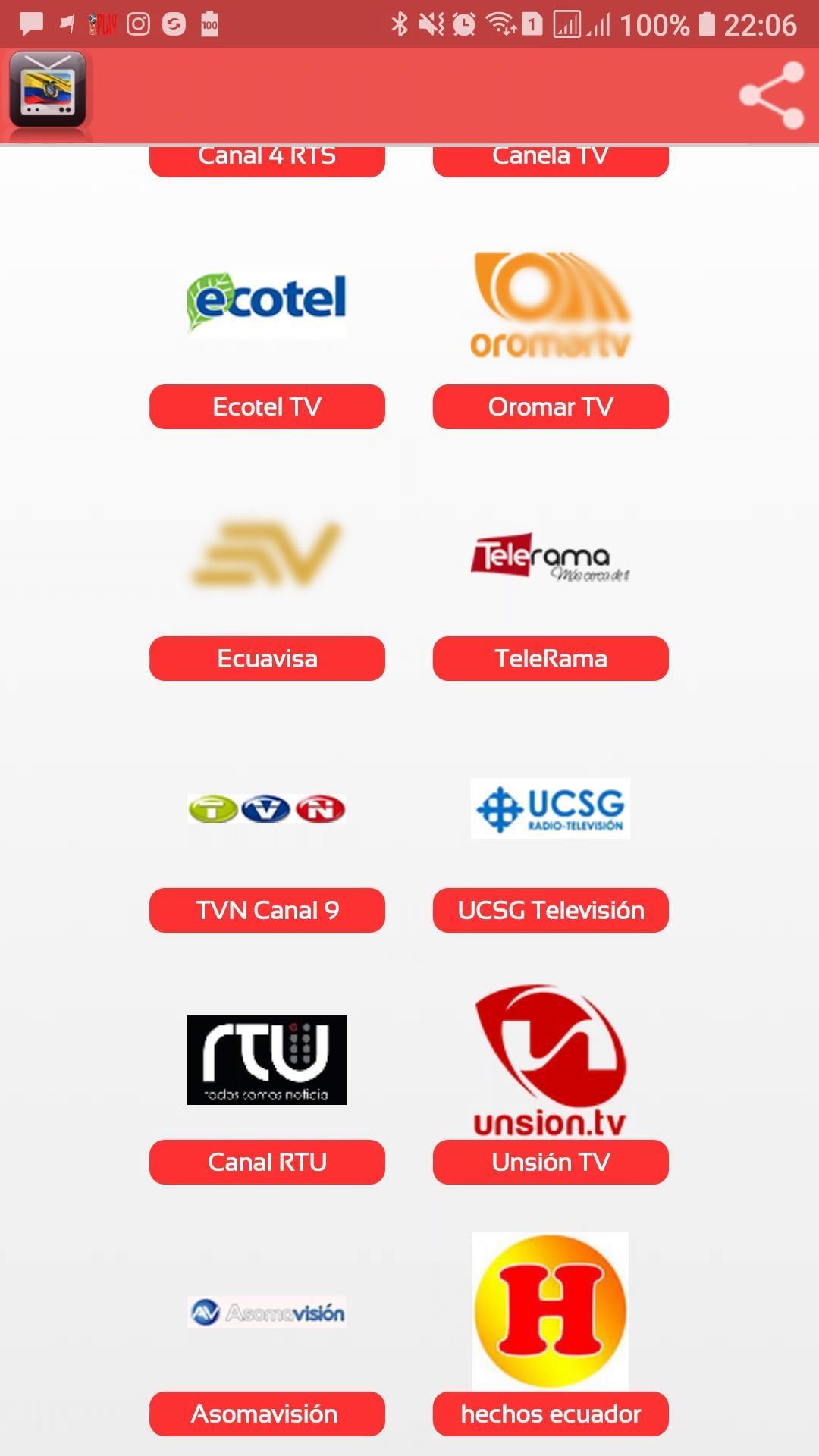 Descarga de APK de Canales Tv Ecuador para Android