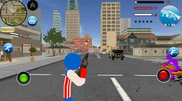 Stickman US Capitaine Cuerda Hero Gangster captura de pantalla 1