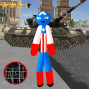 Stickman Capitaine american Rope Hero Gangster APK