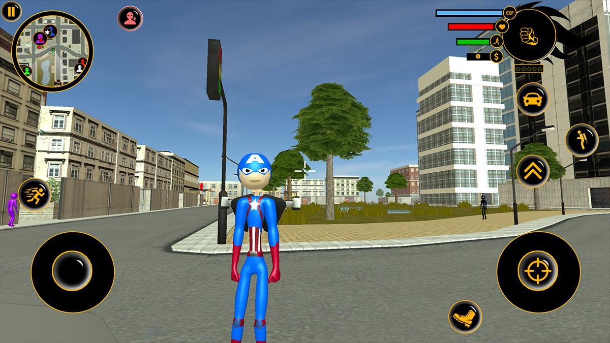 Grand Stickman Captain Us Rope Hero Gangaster For Android Apk Download