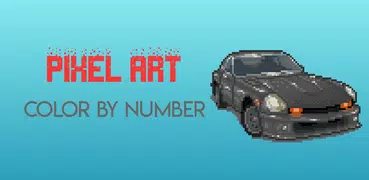 Coche Color By Number: Pixel Art Coche