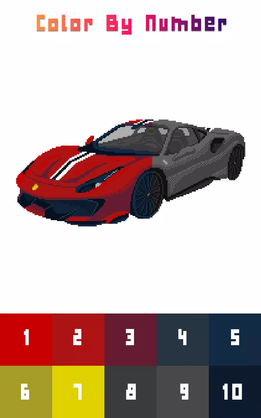 Pixel Art Voiture De Sport Facile Voiture Color By Number: Pixel Art Voiture APK pour Android Télécharger