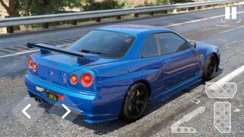 Speed Nissan Skyline Furious City الملصق