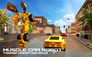 Car Robot Transformation Transport Simulator 2018 الملصق