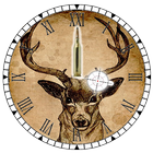 Uhr Rotwild-Jagd - Widget Zeichen