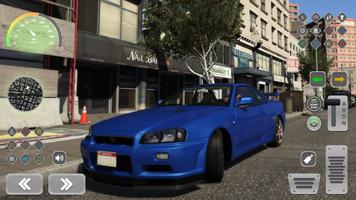 Skyline R34 GTR City Racetrack Cartaz