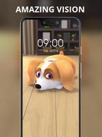 Cartoon yellow cute puppy live wallpaper Affiche