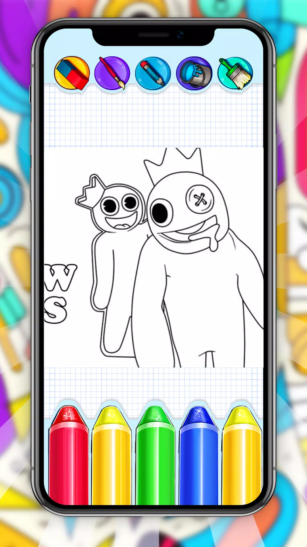 Desenhos de Laranja Rainbow Friends para Colorir e Imprimir