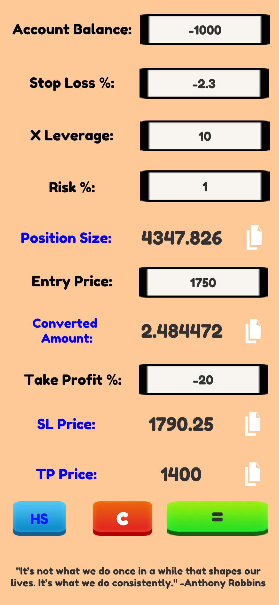 HS Calculator - Trading Risk Management APK for Android Download