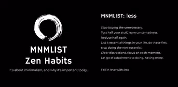 MNMLIST and Zen Habits